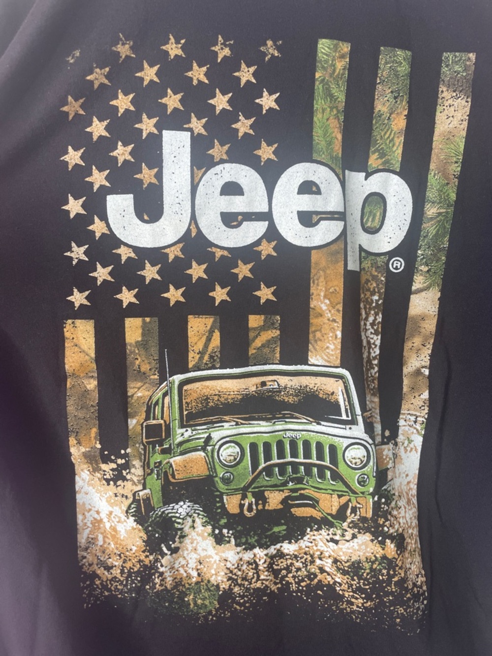 Jeep Black Long Sleeve Tee with White Logo